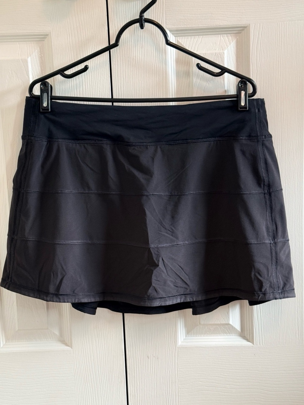Lululemon Black Pace Rival Mid-Rise Athletic Skort Tall 15” Size 12